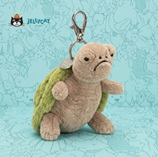 Jellycat Timmy Turtle Bag Charm   Soft Plush Toy Keychain Best