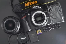 Nikon D3200 Digital SLR Camera Black 18-55mm Lens VR kit 3210 Shots #F89