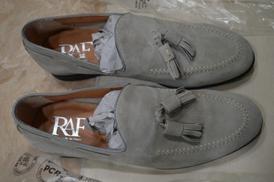 RAF Brand Made In Italy Beige Suede Size 43 Hand Made 10 1/2 US