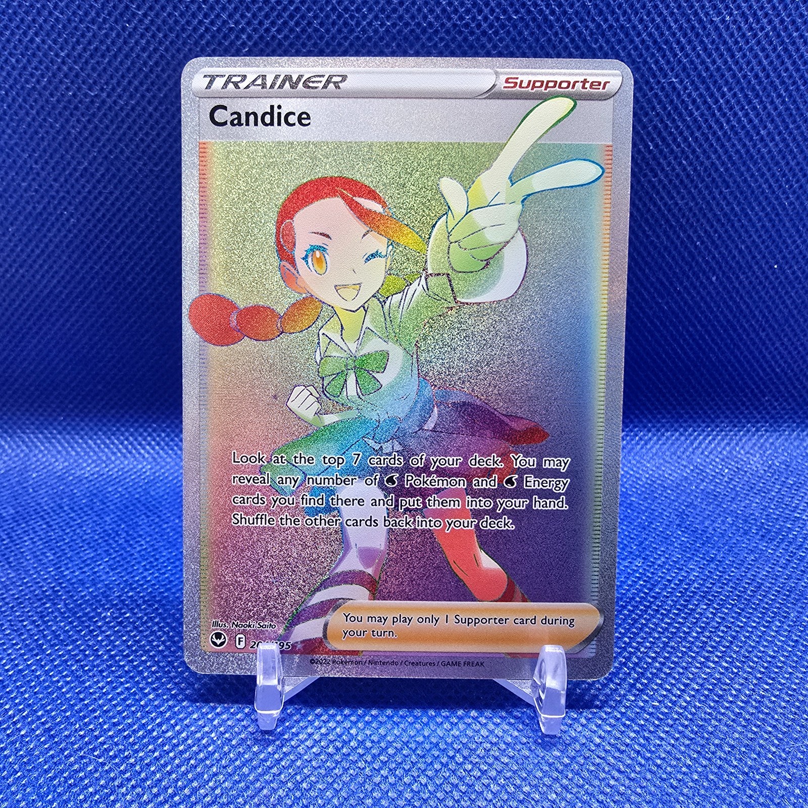 Pokemon Sword & Shield Silver Tempest Candice 204/195 Secret Rainbow Rare NM