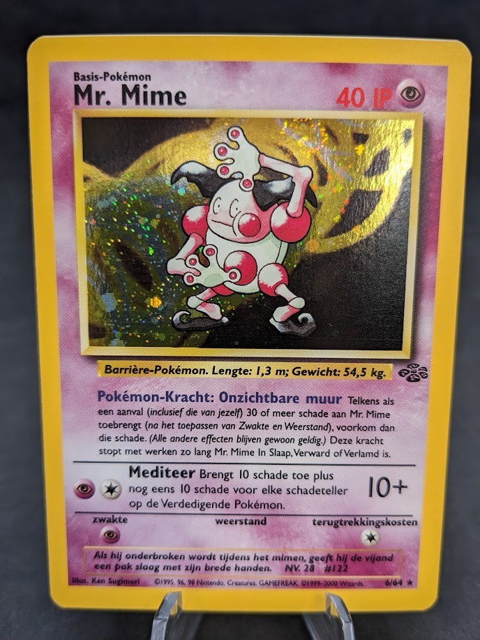 Mr. Mime 6/64 | Pokemon TCG | Jungle | DUTCH | Cosmo Holo Swirl
