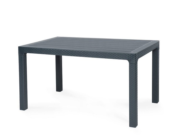 Mesa TROPICAL, ratán, polipropileno antracita, 150 x 90 cms 1 Ud(s)
