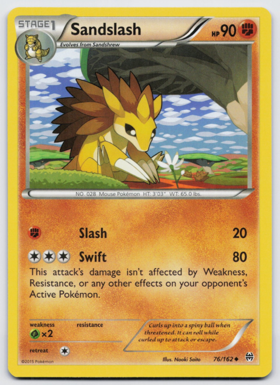 Sandslash 76/162 XY - BREAKthrough Pokemon NM