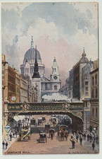 Tuck Oilette Postcard, Ludgate Hill, London