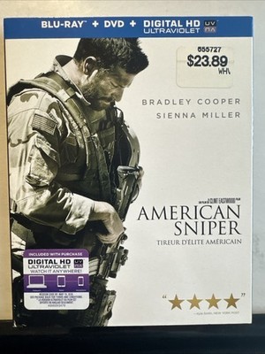 American Sniper (Blu-ray/DVD, 2-Disc Set, + Digital Canadian) Sealed Slipcover