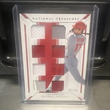 2019 Panini National Treasures  Shohei Ohtani Game Gear Material Eight Relic /99