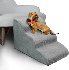 3 Steps High Density Foam Dog Stairs Ramps,Non-Slip Pet Steps for Older Dogs,...