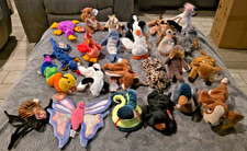 Ty Beanie Babies LOT of 24 in photo  Vintage Stuffed Animals w TAGS 1990s Plush