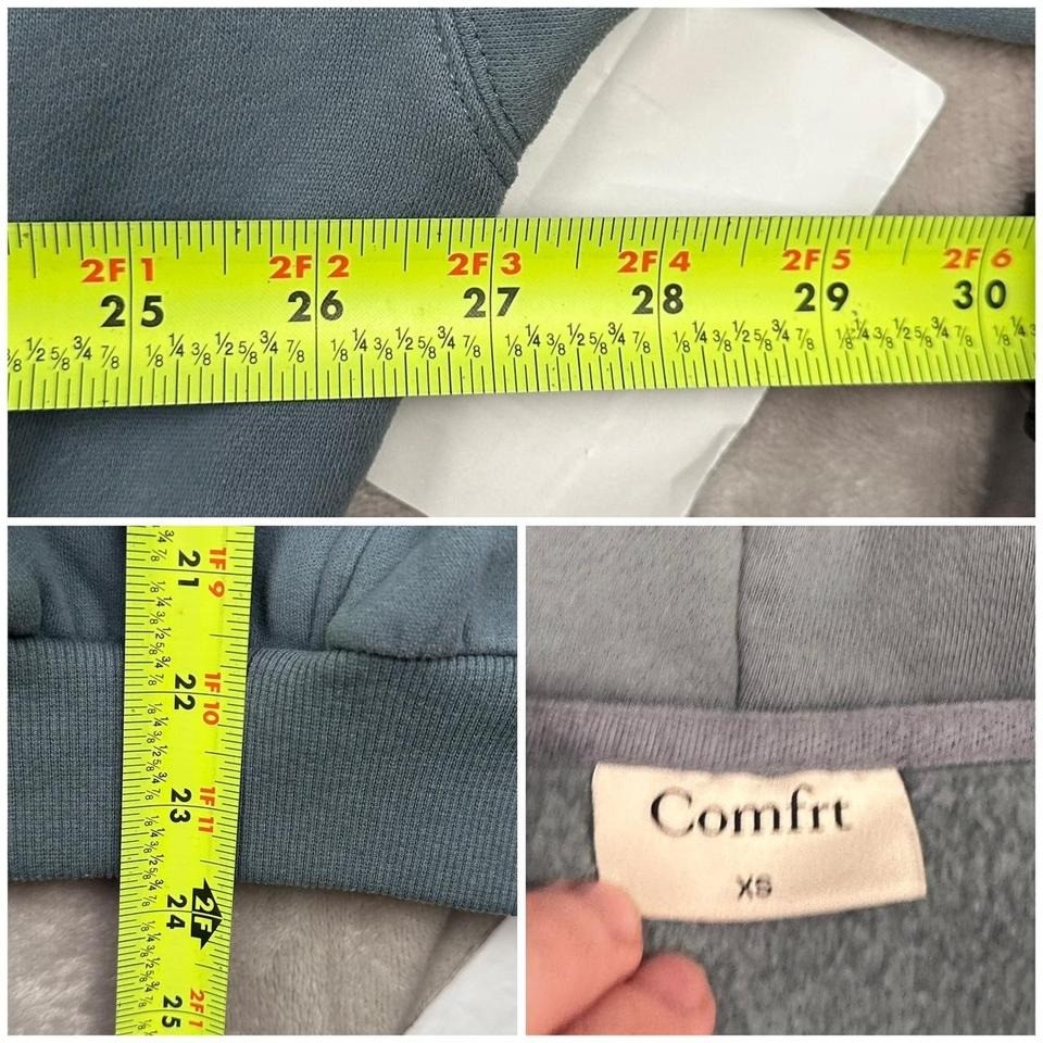 Comfrt Blue Zip Up Comfy Essential Hoodie XS