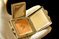 Vintage K&K Sterling Square Silver Compact Sq...