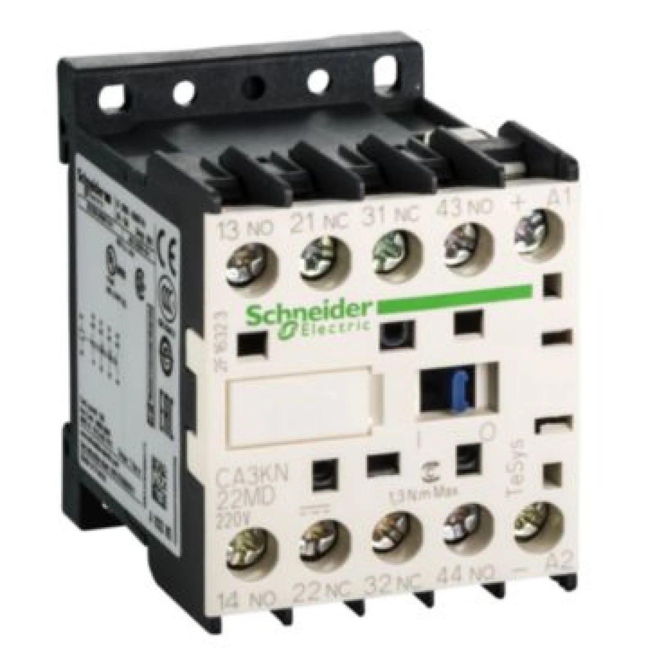 Auxiliary Contactors 2 NO+2 NC, TeSys Control Coil CA3KN22MD