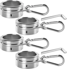 HOOPLE 1.5" Flag Pole Rings 4PCS 360° Rotating Anti-Wrap Aluminum Clips