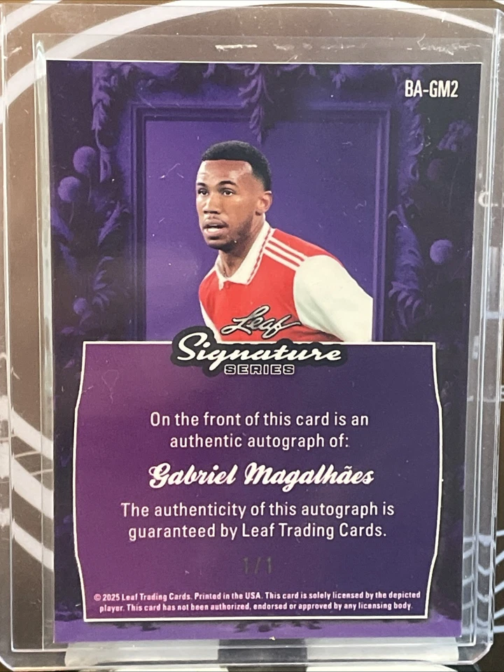 Serie Leaf Signature 2025 Gabriel Magalhaes hielo agrietado automático #1/1 Foto 2 de 3