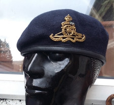 British Army Royal Artillery BERET &Cap Badge Military No1 Dress 59 cm Vintage