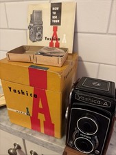 Complete NOS MINT w/CASE Yashica - Model A TLR Film Box Camera 80mm f3.5 -JAPAN