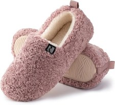 Women's Faux Shearling Closed Back Slipper with Memory Foam 8 Cameo Pink