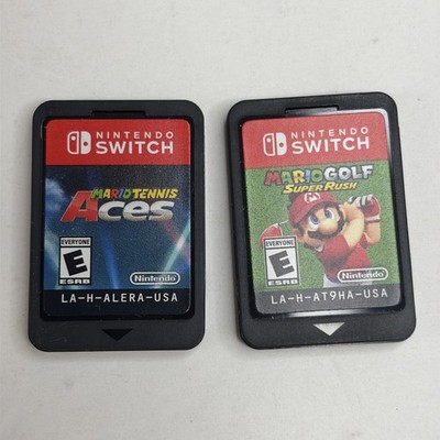 2 Games Mario Golf Super Rush & Mario Tennis Aces Nintendo Switch Bundle Lot