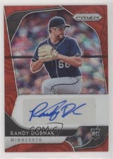 2020 Panini Prizm Rookie Auto Red Wave Prizm 56/75 Randy Dobnak #RA-RD Auto n1u