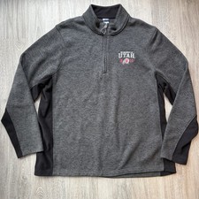 Gear for Sports University of Utah Utes 1/4 Zip Pullover Jacket XXL Gray Black