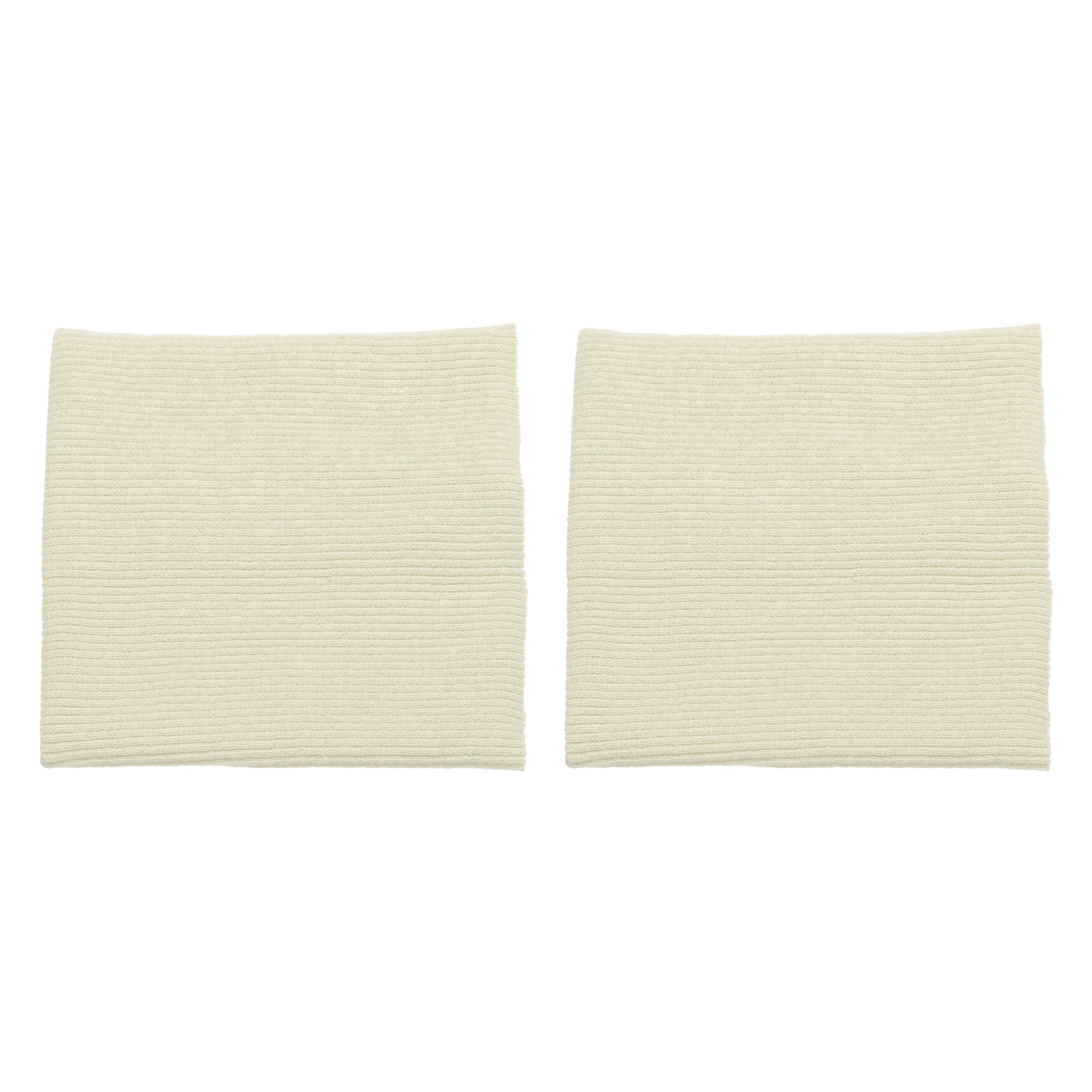 7.5x9cm Elastic Cuffs Ribbed Trims Cotton Fabric Knit Stretch Band Beige/ 2pcs