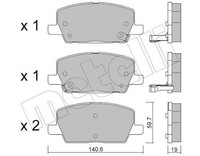 Metelli Bremsbelagsatz, Scheibenbremse 22-1212-0 FüR Opel