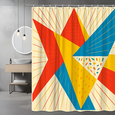 Colorful Abstract Shower Curtain - Fun Design for Bathroom Decor