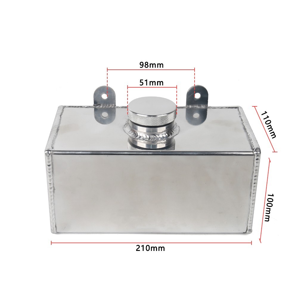 Aluminium Windscreen Washer Bottle Intercooler Spray Tank Water Reservoir NEW2L