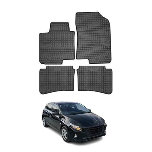 Omac Gummi FußMatten FüR Hyundai I20 2014-2020 Automatten Gummi Schwarz 4Tlg-image