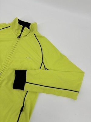 Lauren Jacket Womens Medium M Lime Neon Green Full Zip Track LRL