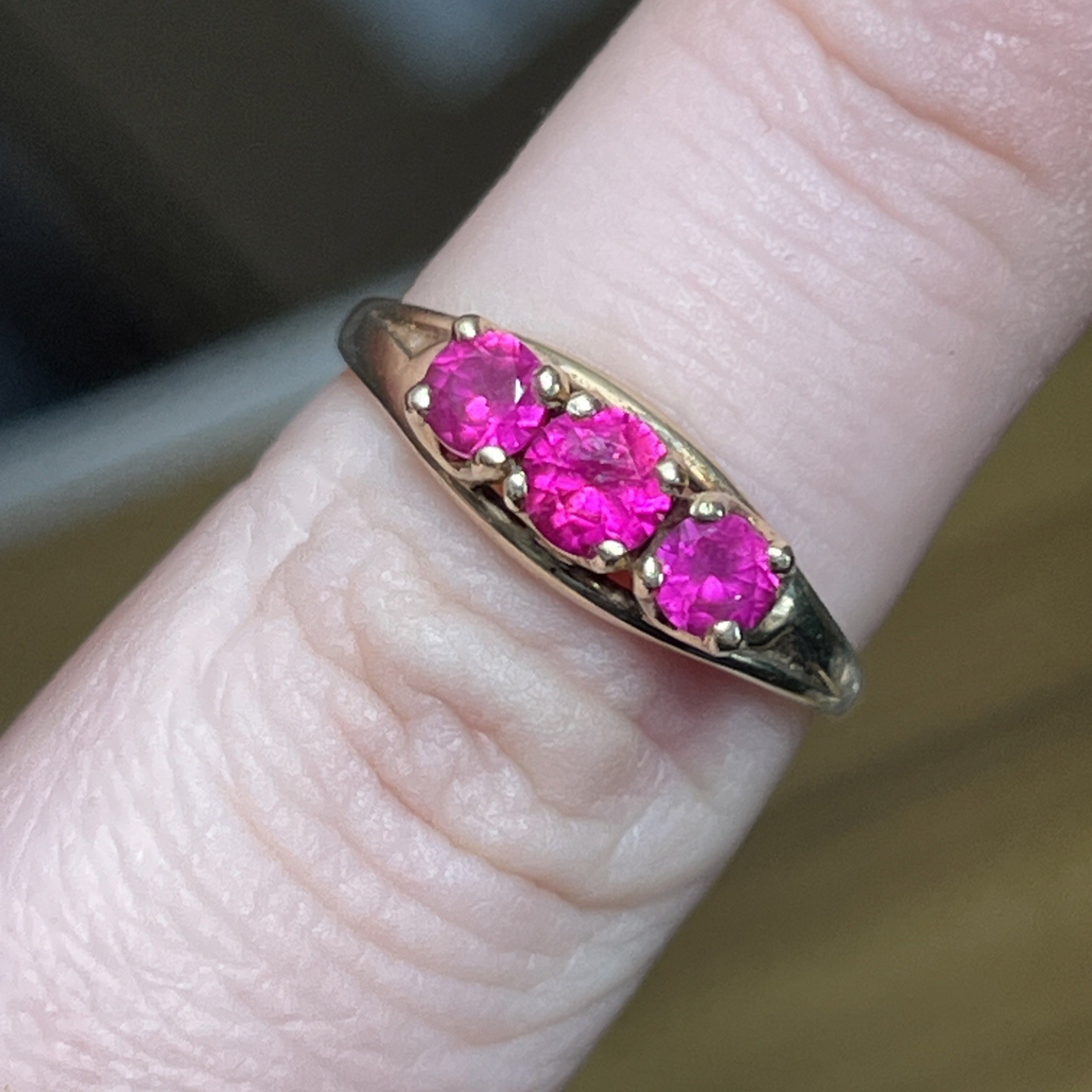 10k Gold Natural Ruby Ring - image 2