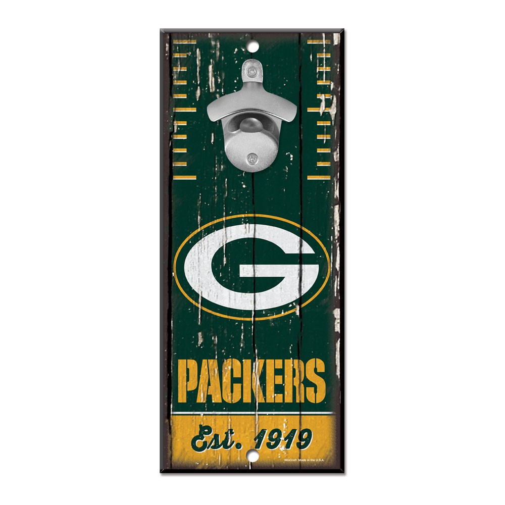 Green Bay Packers 5 x 11 Открывалка для бутылок Вывеска Man Cave Decor