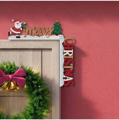 Weihnachten Tür Eckrahmen Holz Deko Xmas Weihnachtsmann Weihnachten Elch UK