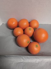 Realistic Navel Orange Tangerine Pretend Play Fruit Food Piece Prop Kitchen 8