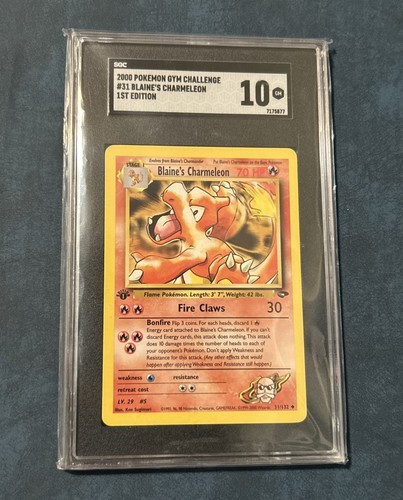 Blaine's Charmeleon (1st Edition) graded SGC 10 for sale on eBay