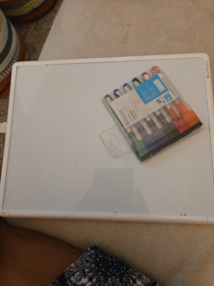 3 Dry Erase Hanging Wall Calendars w/ Cork Peg Board; Wkly, Mthly, Blank - Image 2 of 4