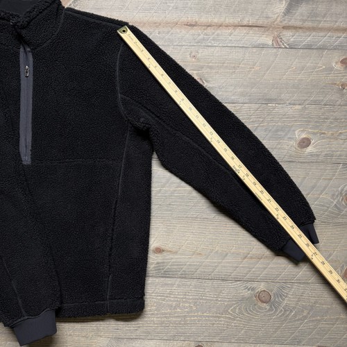 Chaqueta polar Lululemon para hombre grande pila alta 1/2 cremallera pulóver negro sherpa - Imagen 15 de 16