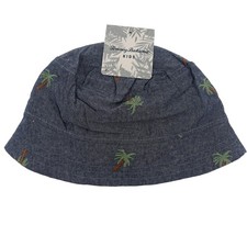 NEW Tommy Bahama Kids Blue Palm Tree Print Bucket Hat