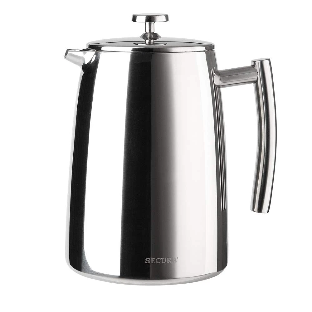 Secura French Press Coffee Maker, 50-Ounce, 304 Stainless Silver