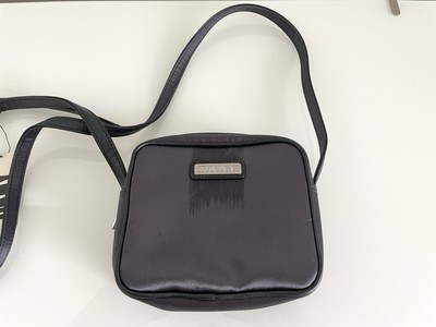 Small Vintage VTG Y2K DKNY Gunmetal Grey Silver Shoulder Bag Women