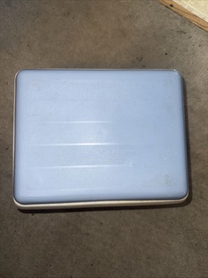 Vintage 1985 Little Tikes Kids Blue & White Step Stool Made In USA