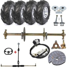 32 Rear Live Axle Go Kart Kit 6 Inch Tires Rims 16x8-7 Drift Trike Atv Wheels