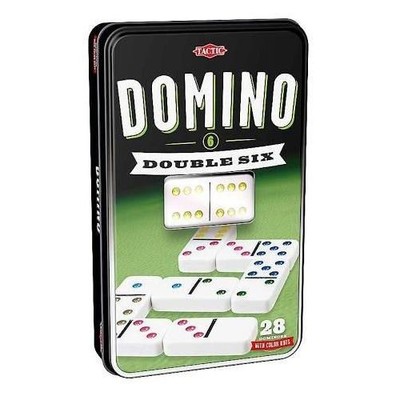 Doppel 6 Dominosteine x 28 Spielsteine in Blech Brettspiel - Brandneu Versiegelt