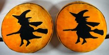 Witch Cushion Pillow Set Halloween Decor Pillows Orange Fall 13
