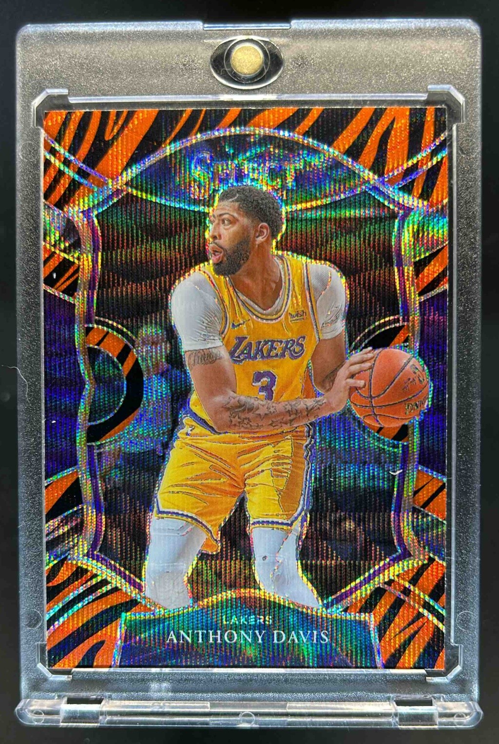 2020-21 Panini Select Anthony Davis Tiger Prizms Concourse #45 Lakers