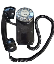 VTG Automatic Electric MONOPHONE Black Spacesaver Wall Telephone, Chicago IL GTE