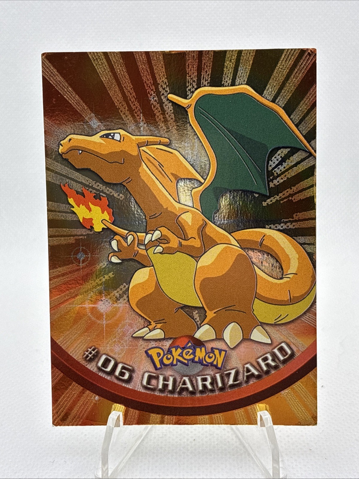 Topps Pokemon #06 Charizard Holo Foil TV Animation Series 1 HP