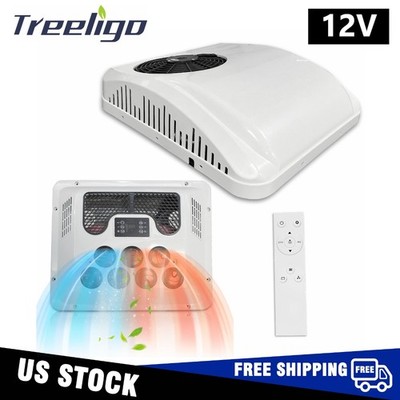 Treeligo 12V Heat&Cool Air Conditioner RV Rooftop Electric AC Unit for Caravan