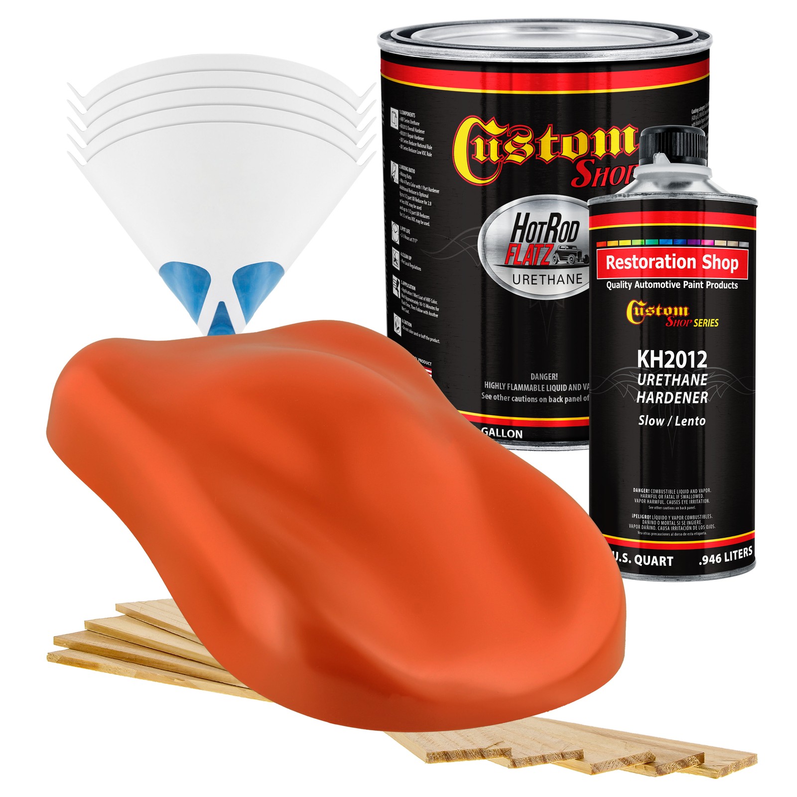 HOT ROD FLATZ Speed Orange Gallon Urethane Flat Auto Paint Kit