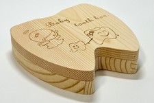 Tooth Fairy Box Wooden Milk Teeth Keepsake for Kids Baby Gift Girl