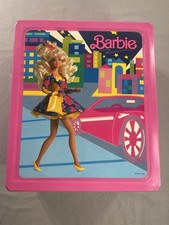 Barbie Doll Vinyl Carrying Case Fashion Wardrobe Trunk Vintage Mattel 1989